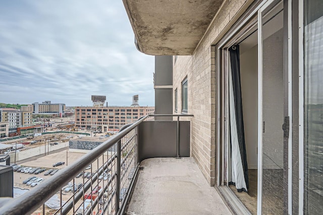 balcony with a city view