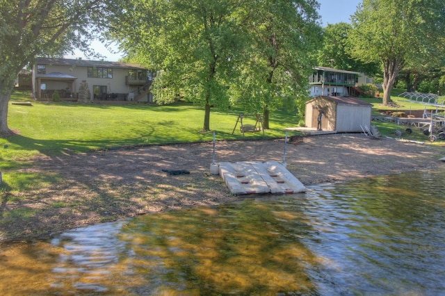 2060 Donnelly Dr NW, Maple Lake Twp, MN 55313 - dock with a water view and a yard