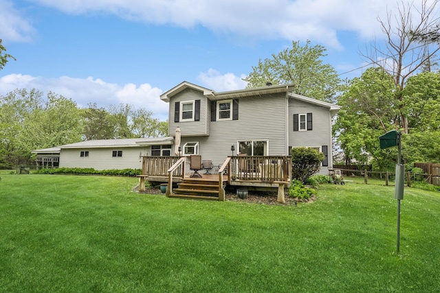 18701 Delton Ave, Minnetonka, MN 55345 - rear view of house with a wooden deck