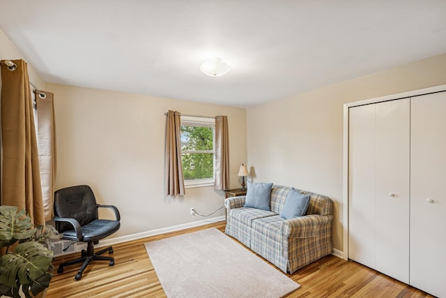 18701 Delton Ave, Minnetonka, MN 55345 - sitting room featuring light wood-style flooring and baseboards