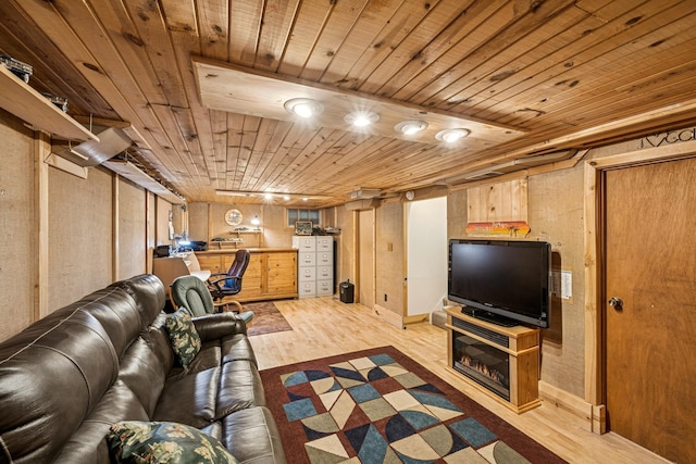 18701 Delton Ave, Minnetonka, MN 55345 - living area featuring light wood finished floors and wood ceiling