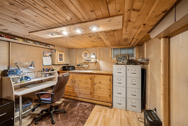 18701 Delton Ave, Minnetonka, MN 55345 - office space with wood finished floors and wooden ceiling