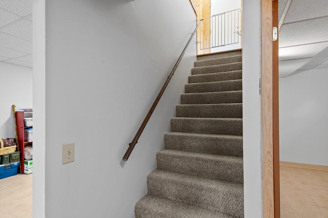 7830 Country Ln, Lino Lakes, MN 55014 - staircase featuring tile patterned flooring