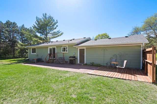 7830 Country Ln, Lino Lakes, MN 55014 - back of property featuring a deck