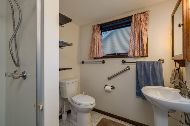 829 Church St, Saint Peter, MN 56082 - bathroom featuring baseboards and tile patterned floors