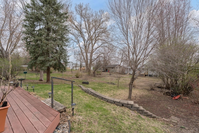 829 Church St, Saint Peter, MN 56082 - view of green lawn featuring a deck