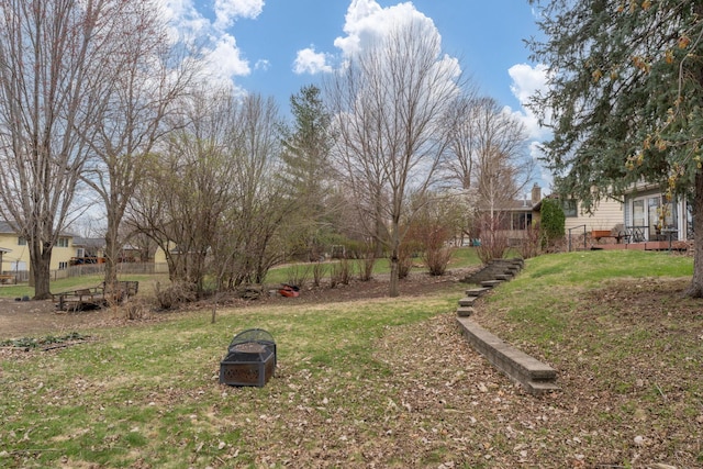 829 Church St, Saint Peter, MN 56082 - view of yard with an outdoor fire pit
