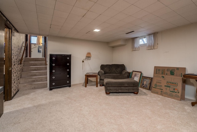 829 Church St, Saint Peter, MN 56082 - living area with carpet and stairs