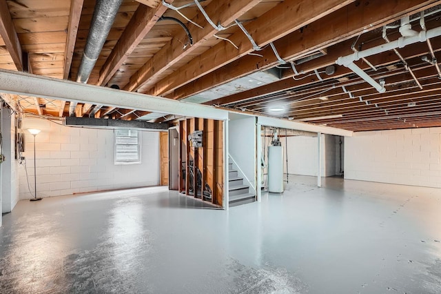 8 Queen Ave S, Minneapolis, MN 55405 - below grade area with gas water heater and stairs