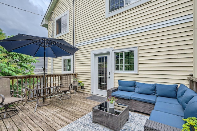 8 Queen Ave S, Minneapolis, MN 55405 - wooden deck with an outdoor living space