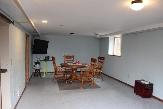 14879 Benson Rd, Grantsburg, WI 54840 - dining space with baseboards