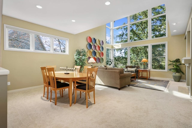 1760 Waterford Ct, Golden Valley, MN 55422 - dining space with baseboards, recessed lighting, and carpet floors