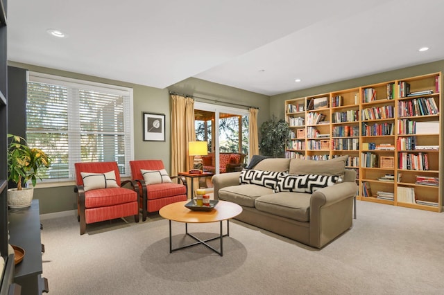 1760 Waterford Ct, Golden Valley, MN 55422 - living room with carpet, a wealth of natural light, and recessed lighting