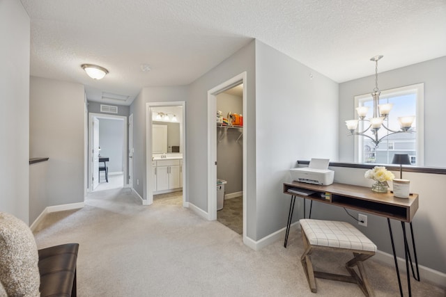 4343 Corn Silk Ln, Woodbury, MN 55129 - home office with light colored carpet and a textured ceiling