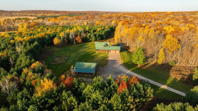 2374 320th St, Forest Twp, WI 54005 - aerial view featuring a wooded view