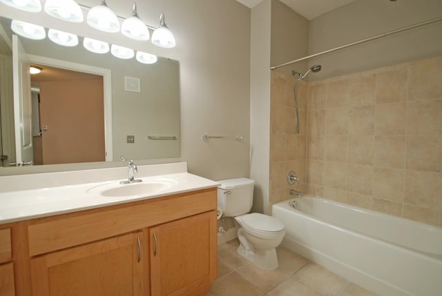 620 Main St N Unit 215, Stillwater, MN 55082 - bathroom with vanity, tile patterned flooring, shower / bathing tub combination, and toilet