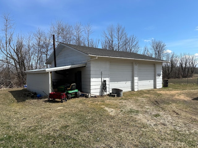 garage with a detached garage
