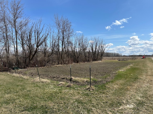 view of yard featuring a rural view