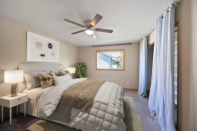 426 Dillon Ave N, Montrose, MN 55363 - carpeted bedroom featuring a textured ceiling and ceiling fan