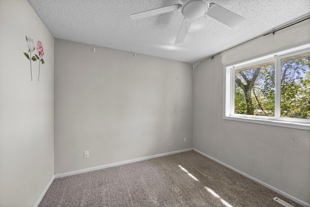 426 Dillon Ave N, Montrose, MN 55363 - carpeted spare room with a textured ceiling, a ceiling fan, and baseboards