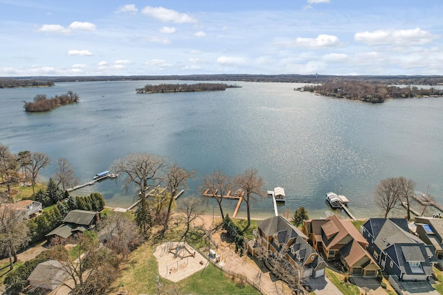 4528 Aberdeen Rd, Mound, MN 55364 - birds eye view of property with a water view and a residential view