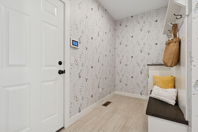 10859 23rd St NE, Saint Michael, MN 55376 - mudroom with wallpapered walls and baseboards