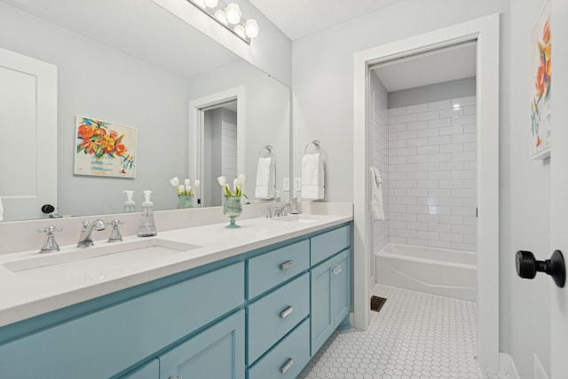 10859 23rd St NE, Saint Michael, MN 55376 - bathroom featuring double vanity and shower / washtub combination