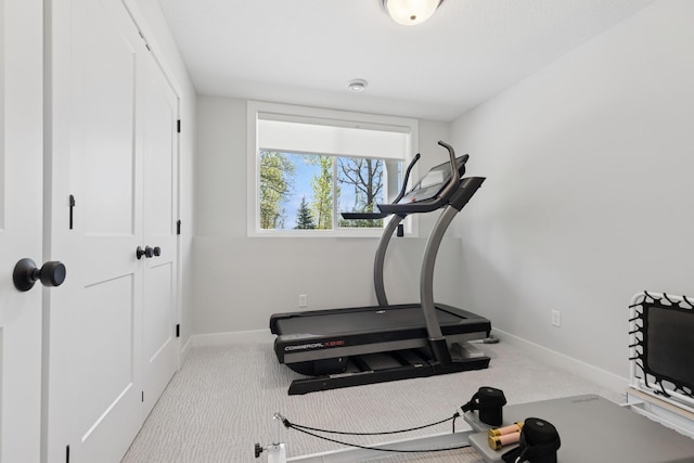 10859 23rd St NE, Saint Michael, MN 55376 - exercise area featuring baseboards and carpet