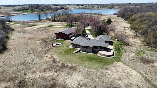 view of subject property featuring a large body of water