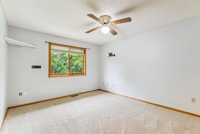 11170 207th Ave NW, Elk River, MN 55330 - empty room featuring carpet floors, a ceiling fan, and a textured ceiling