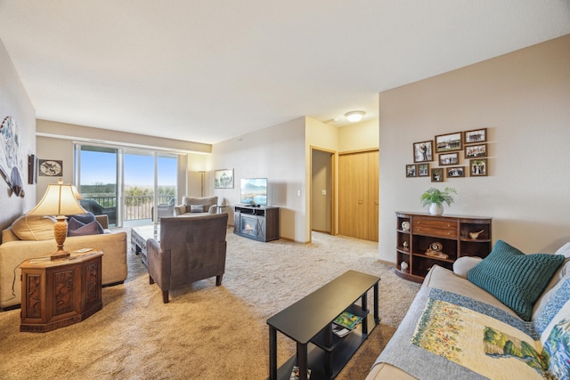 view of carpeted living room
