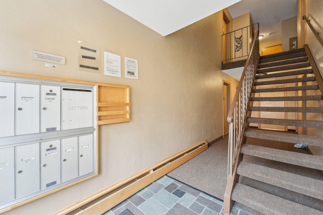 4654 Cedar Lake Rd S Unit 6, Saint Louis Park, MN 55416 - stairway with baseboard heating and mail area