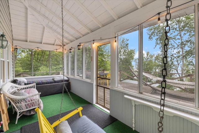 95536 Pine Is, Greenwood Twp, MN 55790 - sunroom with plenty of natural light
