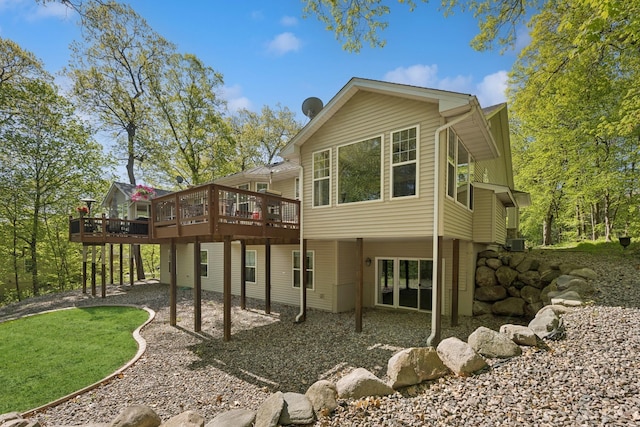 17300 Tilia Rdg, Eden Prairie, MN 55347 - back of house featuring a deck and central air condition unit