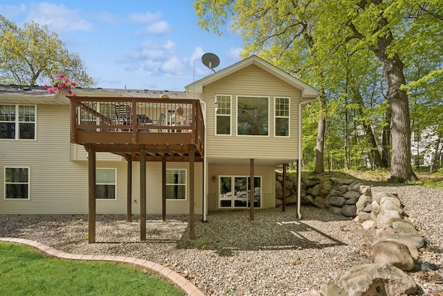 17300 Tilia Rdg, Eden Prairie, MN 55347 - rear view of house featuring a wooden deck