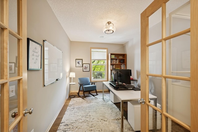 17300 Tilia Rdg, Eden Prairie, MN 55347 - office featuring dark wood-style flooring and a textured ceiling