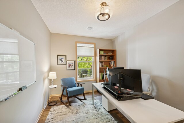 17300 Tilia Rdg, Eden Prairie, MN 55347 - home office featuring light wood-style flooring and a textured ceiling