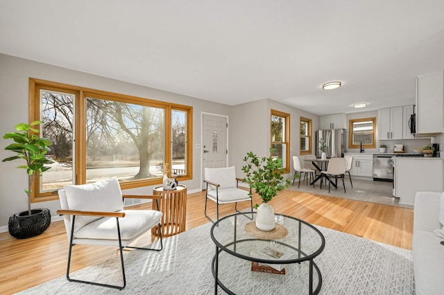 4836 Bloomington Ave, Minneapolis, MN 55417 - living room with light wood finished floors and baseboards