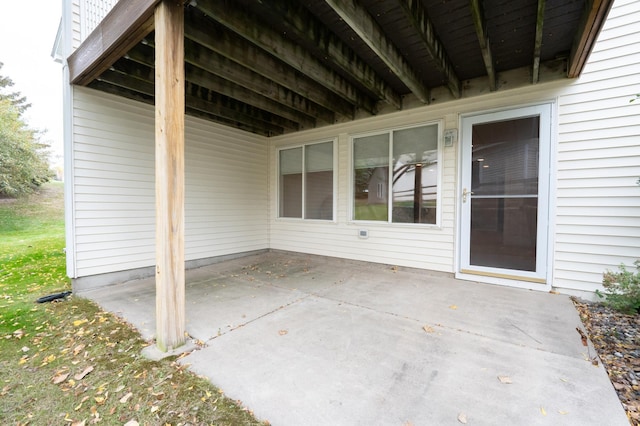 view of patio / terrace featuring a carport