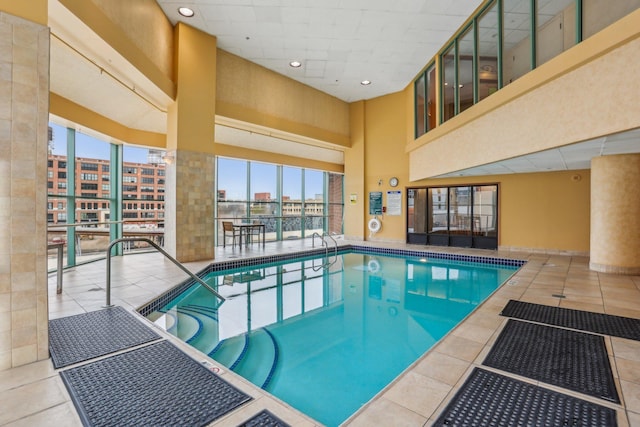 community pool featuring a city view