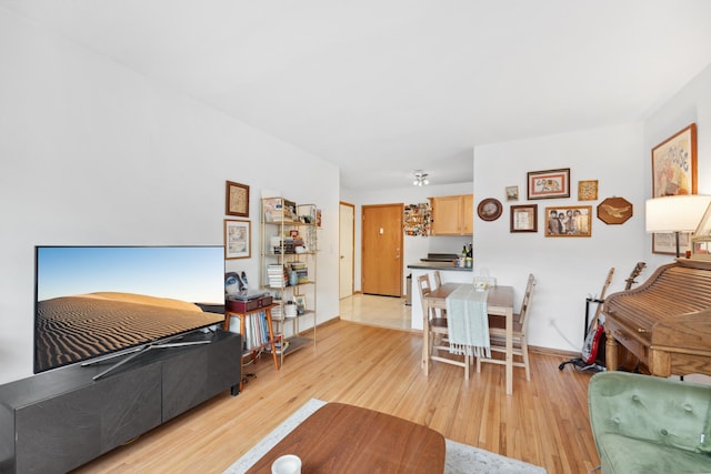 2112 Garfield Ave Unit 6, Minneapolis, MN 55405 - living room featuring baseboards and light wood-style flooring