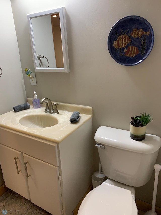 23062 Gosslee Ln, Dunn Twp, MN 56501 - half bathroom featuring toilet and vanity