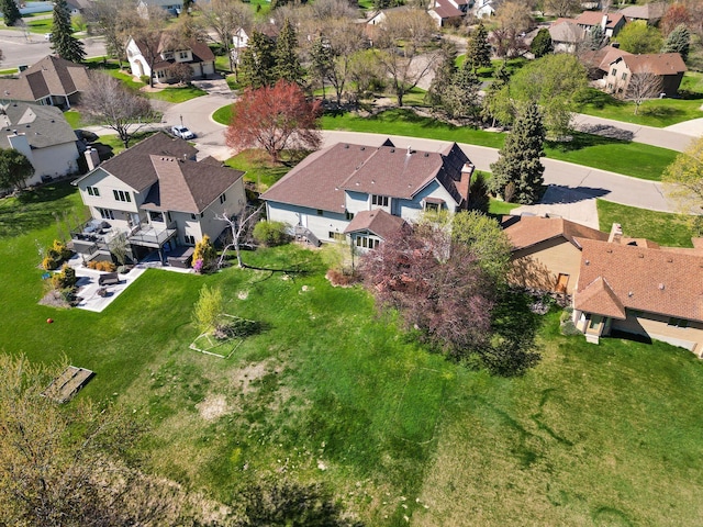 aerial view with a residential view