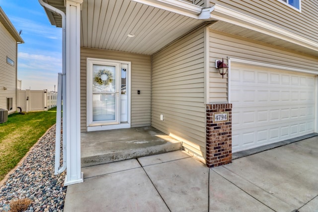entrance to property with central AC unit
