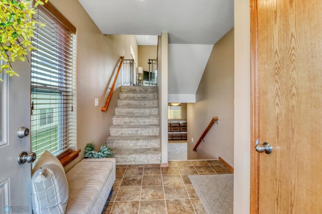 view of stairway