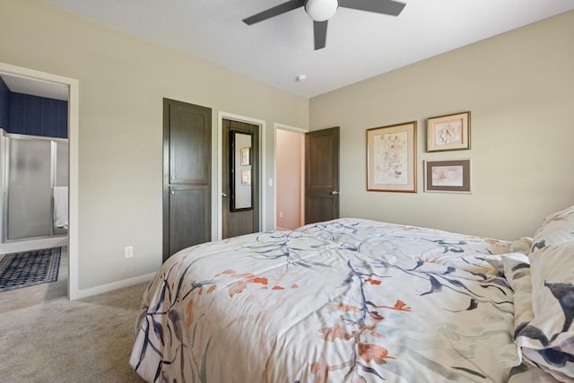 1703 11th St NE, Buffalo, MN 55313 - carpeted bedroom featuring baseboards and ceiling fan