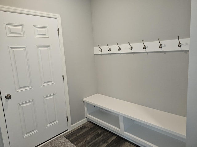 17121 61st St NE, Otsego, MN 55330 - mudroom featuring baseboards and dark wood-style flooring