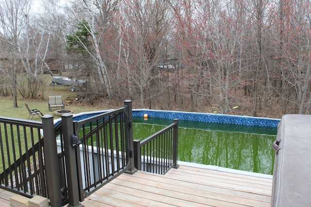 602 Nelson St W, Eagle Bend, MN 56446 - wooden terrace featuring a yard