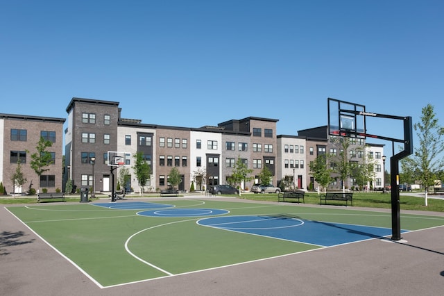 view of basketball court featuring community basketball court