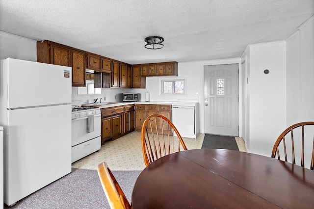 516 Park Island Rd Unit 1, Center City, MN 55012 - kitchen featuring white appliances, a textured ceiling, light countertops, and a sink